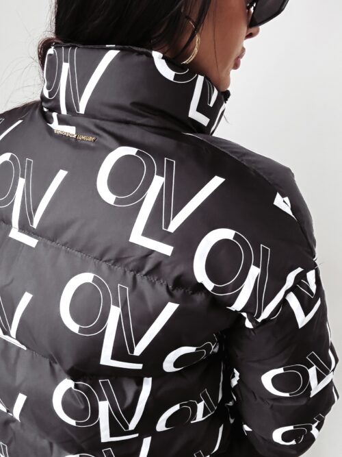 Kurtka puchowa logowana Jessy Ola Voga czarna