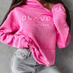 Bluza oversize z kapturem Peony Ola Voga różowa