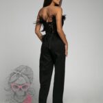 Komplet wieczorowy z piórami NB Avenlu czarny