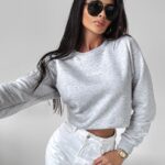 Bluza oversize Marbella Ola Voga szary melanż
