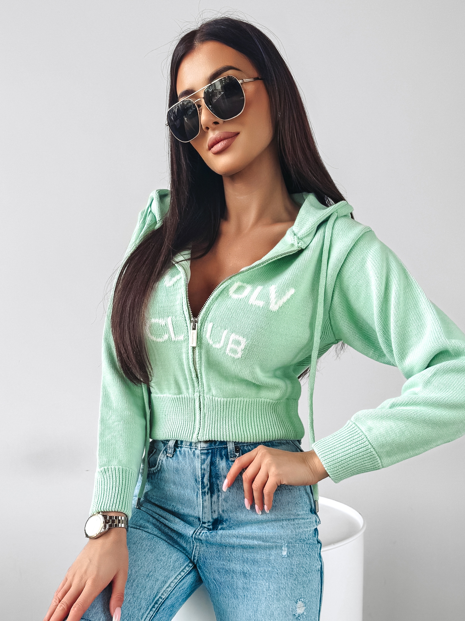 Bluza sweterkowa Vivis Ola Voga j.zielony Bluza sweterkowa Vivis Ola Voga j.zielony