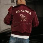 Kurtka męska logowana BOMBER MEN Ola Voga bordowa