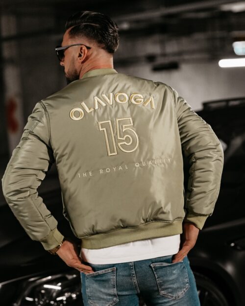 Kurtka męska logowana BOMBER MEN Ola Voga khaki