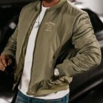 Kurtka męska logowana BOMBER MEN Ola Voga khaki