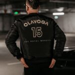 Kurtka męska logowana BOMBER MEN Ola Voga czarna