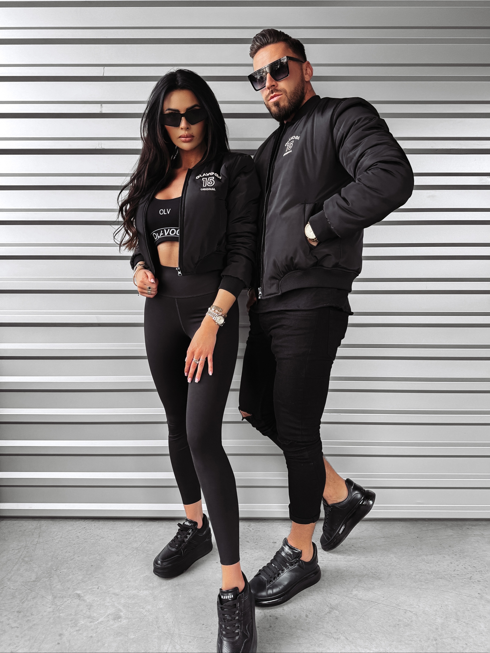 Kurtka męska logowana BOMBER MEN Ola Voga czarna Kurtka męska logowana BOMBER MEN Ola Voga czarna