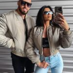 Kurtka damska logowana BOMBER OLAVOGA khaki