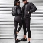 Kurtka damska logowana BOMBER Ola Voga czarna