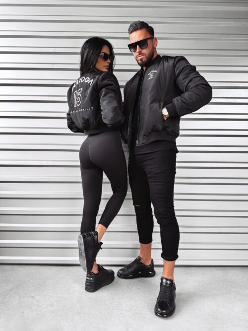 Kurtka damska logowana BOMBER Ola Voga czarna