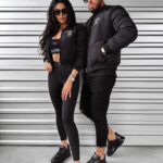 Kurtka damska logowana BOMBER Ola Voga czarna