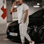 Spodnie dresowe męskie Joy Ola Voga szary melanż