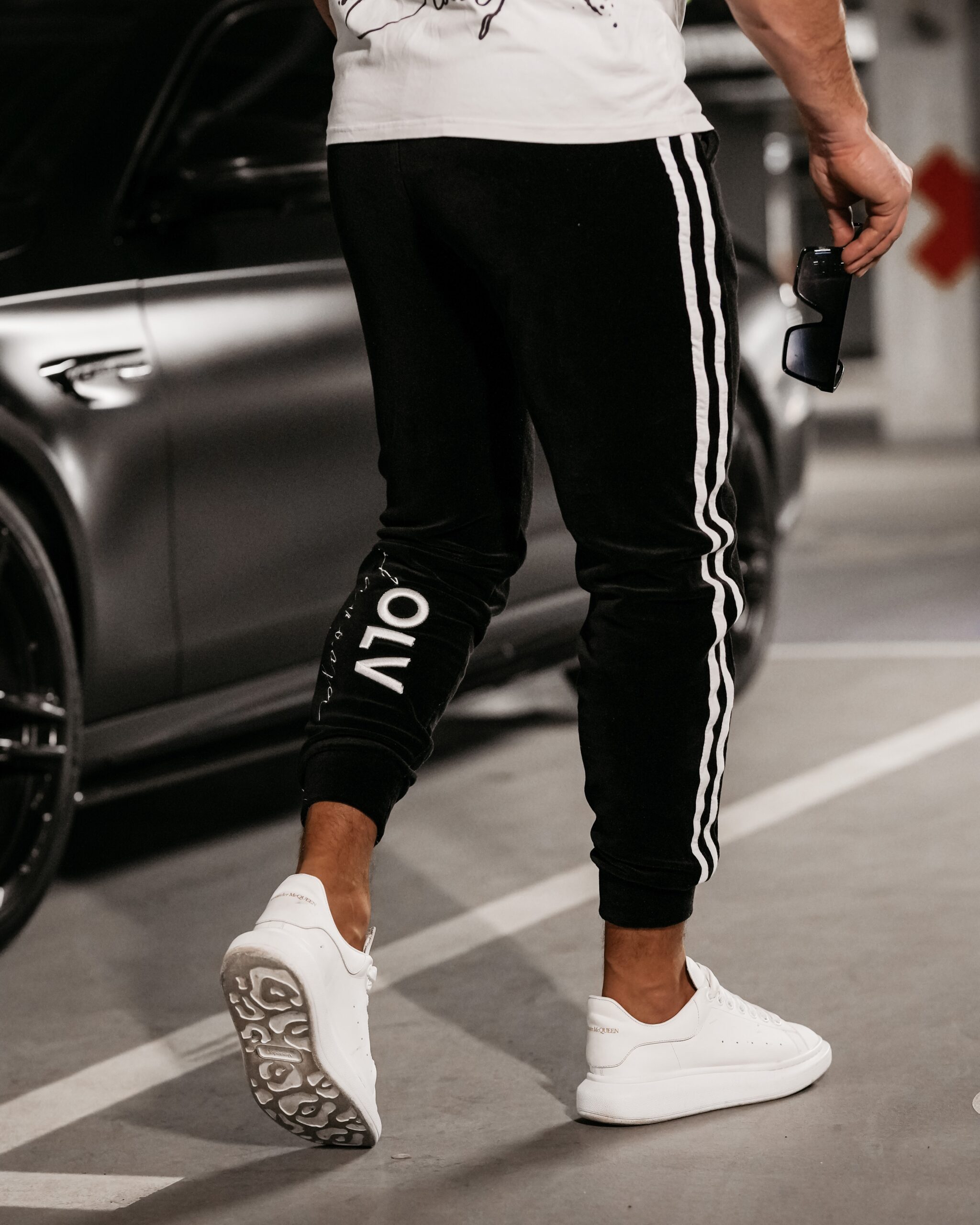 Spodnie dresowe męskie Joy Ola Voga czarne