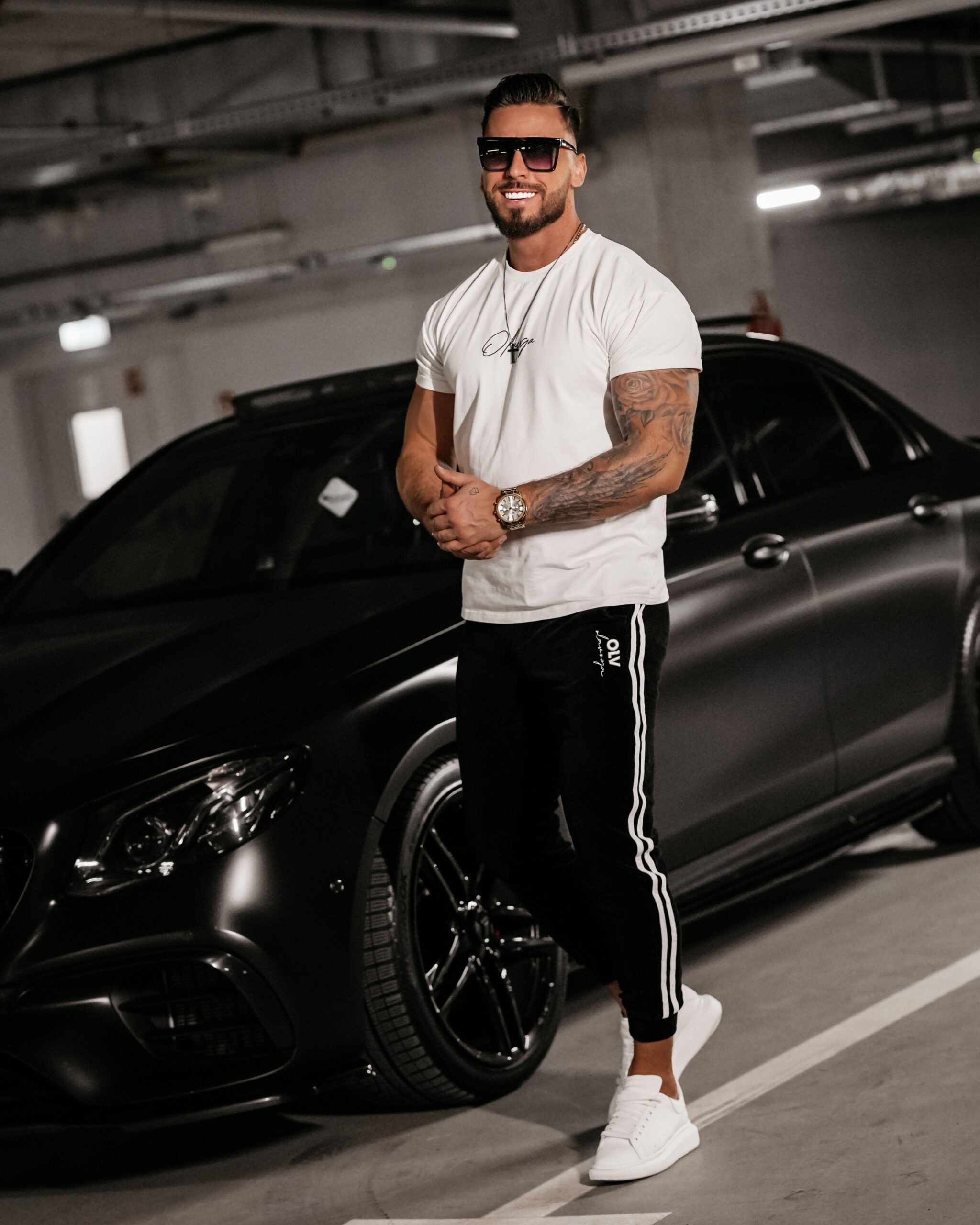 Spodnie dresowe męskie Joy Ola Voga czarne