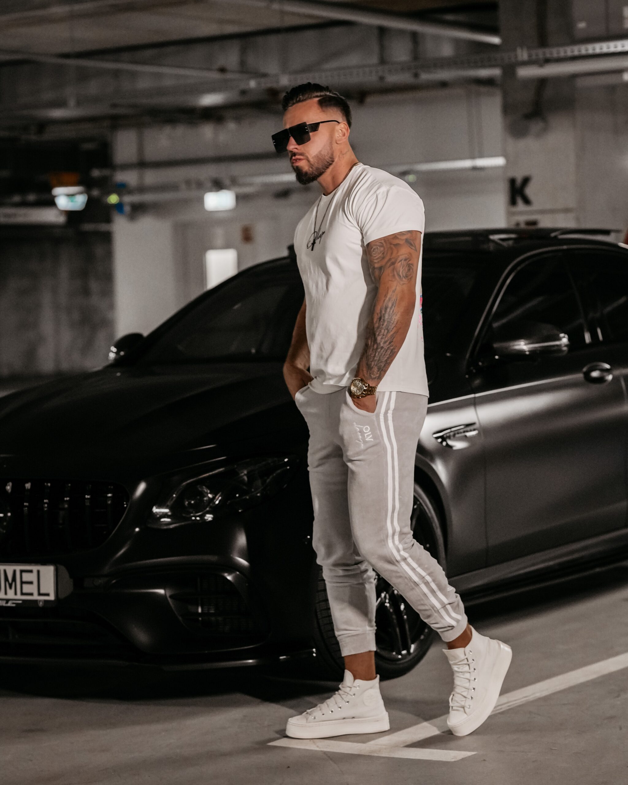 Spodnie dresowe męskie Joy Ola Voga j.szary