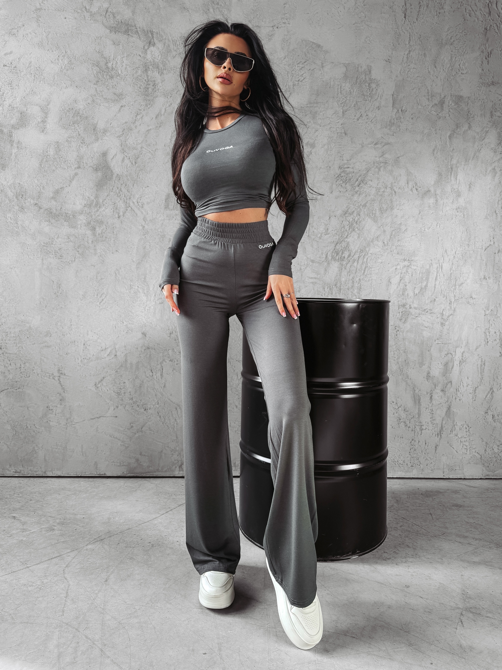 -wyprzedane-Komplet elastyczny JUICY Ola Voga c.szary