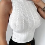 Top sweterkowy Kade Ola Voga ecru