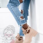 Botki z wycięciem Madam Kurtis II beżowe