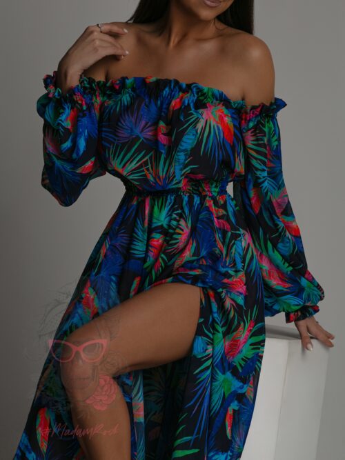 Sukienka maxi NB Nevem niebieska