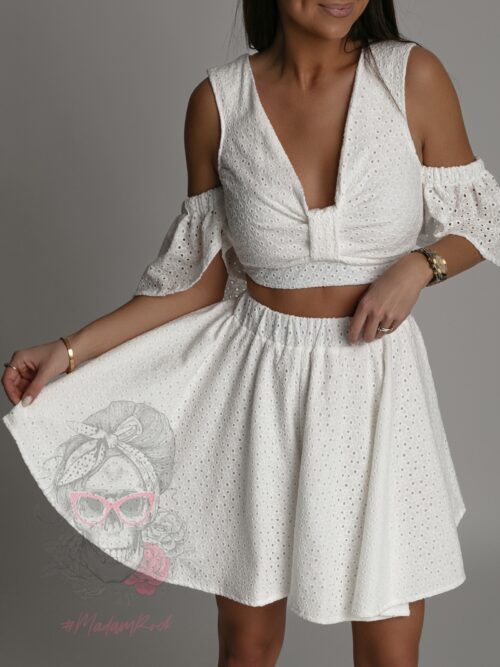 Komplet top+ spodenki NB Balideo biały