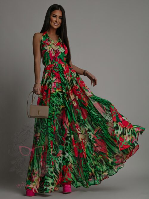 Sukienka maxi NB Bush zielona