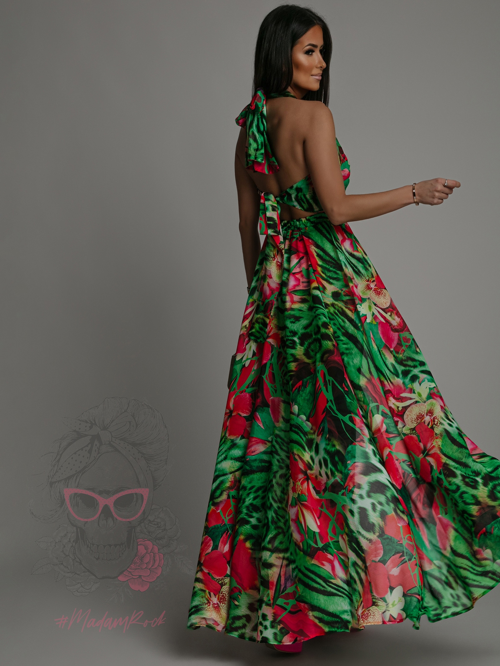 Sukienka maxi NB Bush zielona