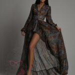 Komplet body + spódnica NB Zerra w panterkę