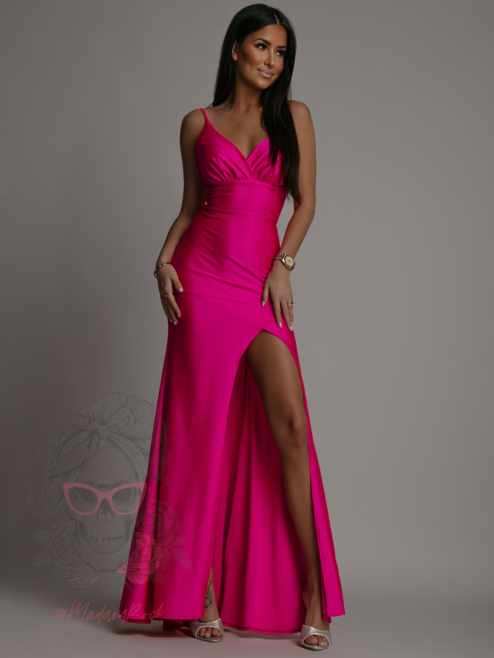 Sukienka maxi NB Ivas różowa