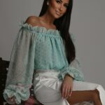 Spodnie z rozcięciem NB Rozet ecru