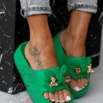 Klapki Madam Todi zielone