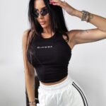 Top prążkowany Imely Ola Voga czarny