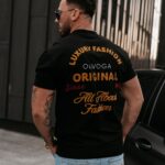 T-shirt męski bawełniany LA Ola Voga czarny