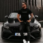 T-shirt męski oversize Ducky Ola Voga czarny