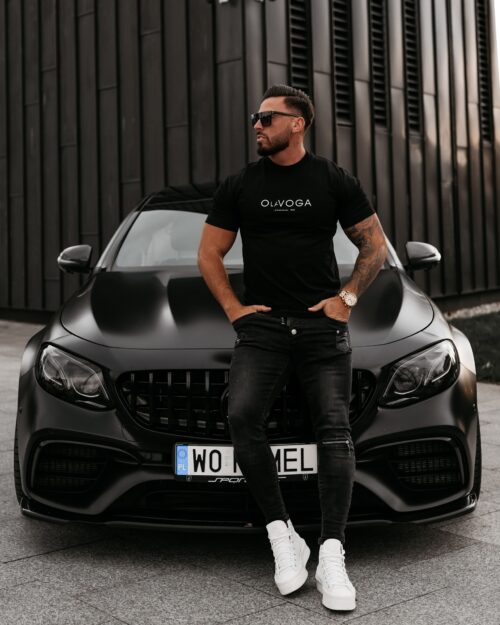 T-shirt męski oversize Ducky Ola Voga czarny