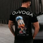 T-shirt męski oversize Ducky Ola Voga czarny
