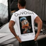 T-shirt męski oversize Ducky Ola Voga biały