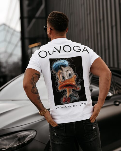 T-shirt męski oversize Ducky Ola Voga biały