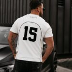 T-shirt męski z lampasami Gordon Ola Voga ecru