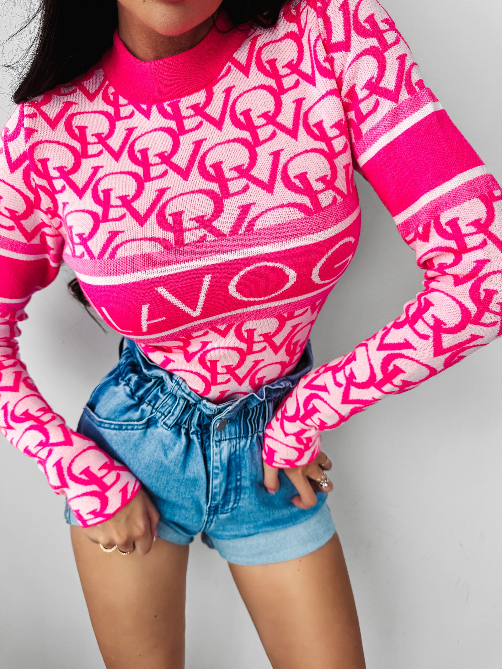 Body z półgolfem Tess Ola Voga neon róż Body z półgolfem Tess Ola Voga neon róż