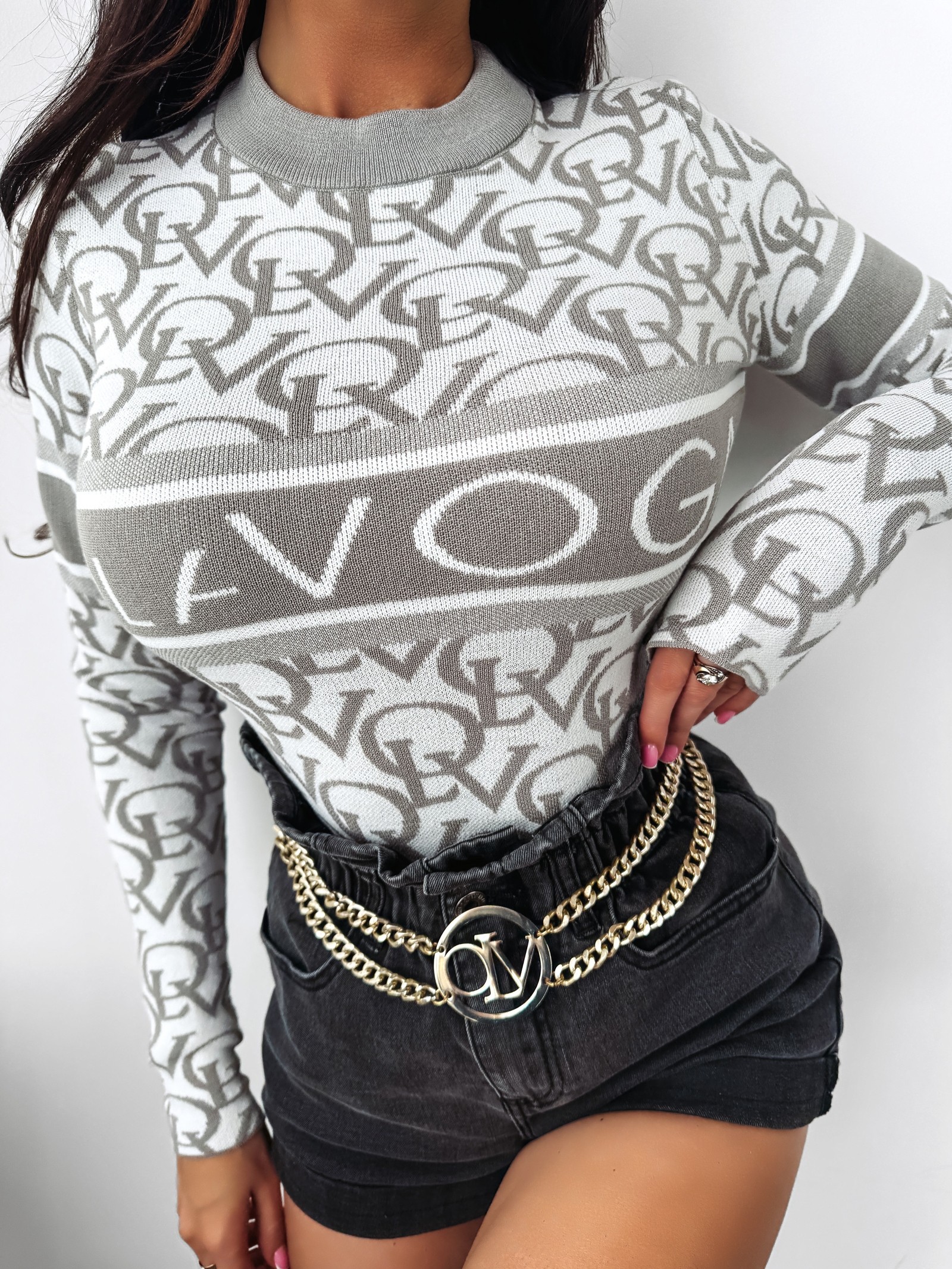 Body z półgolfem Tess Ola Voga j.szary