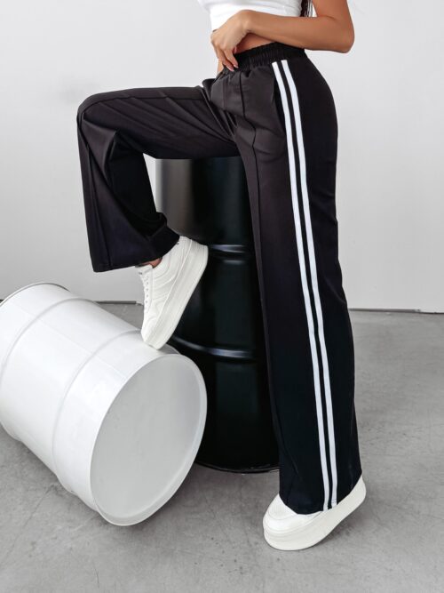 Spodnie z przeszyciami Neimy Ola Voga czarne