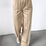 Spodnie z przeszyciami Neimy Ola Voga beż