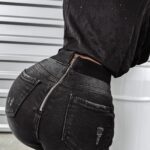 Spodnie denim Alia Ola Voga czarne