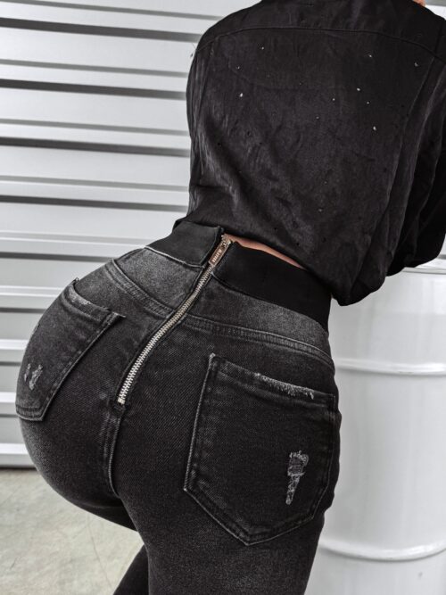 Spodnie denim Alia Ola Voga czarne