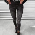 Spodnie denim Alia Ola Voga czarne