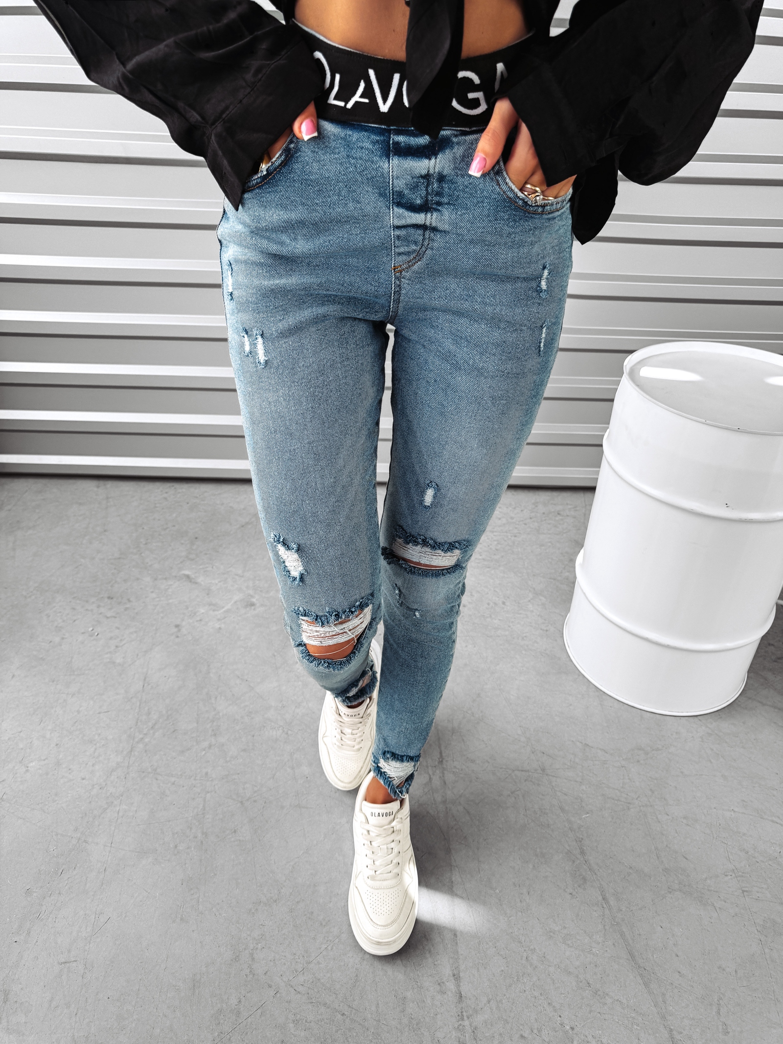 Spodnie denim Alia Ola Voga niebieskie