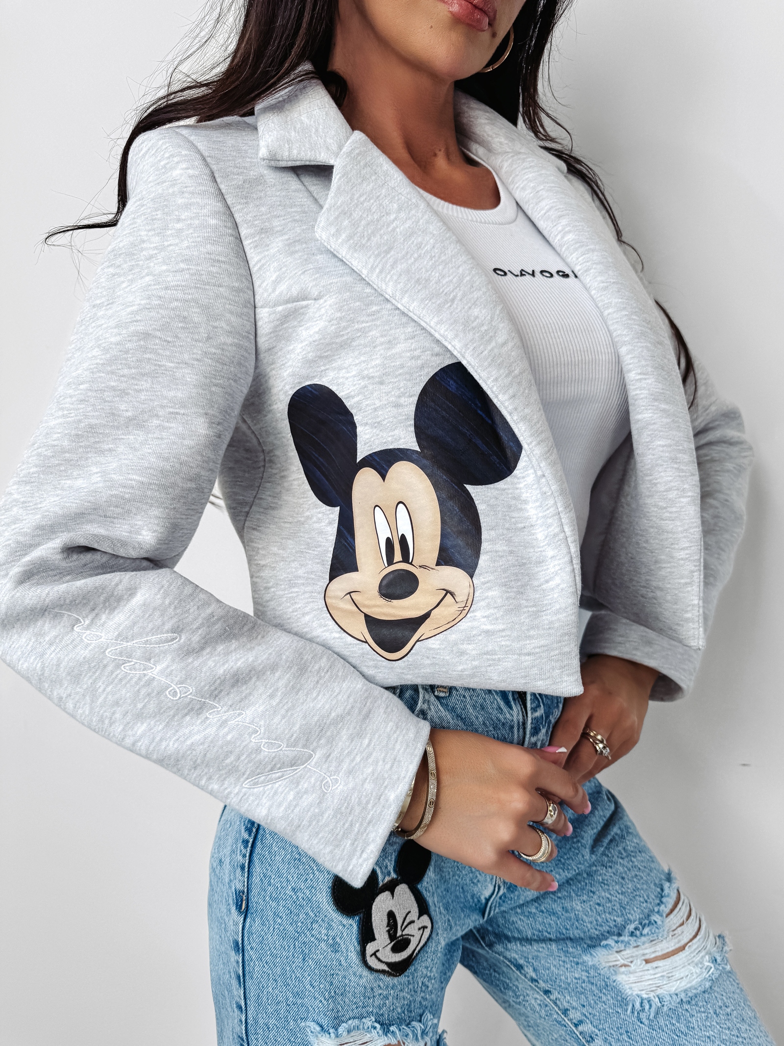 Marynarka żakiet krótki Minor Ola Voga szary Marynarka żakiet krótki Minor Ola Voga szary