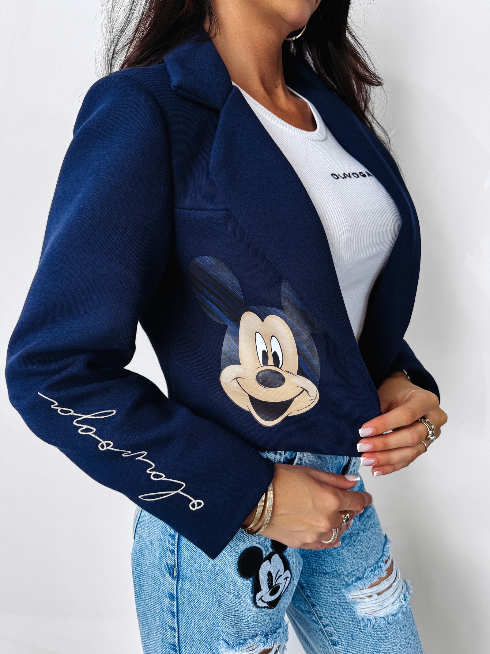 Marynarka żakiet krótki Minor Ola Voga granat