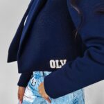 Marynarka żakiet krótki Minor Ola Voga granat