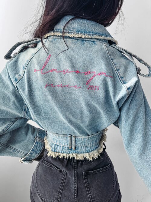 Kurtka jeansowa Chloe Ola Voga średni niebieski