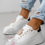 Buty sportowe Madam Perfium biało-czarne